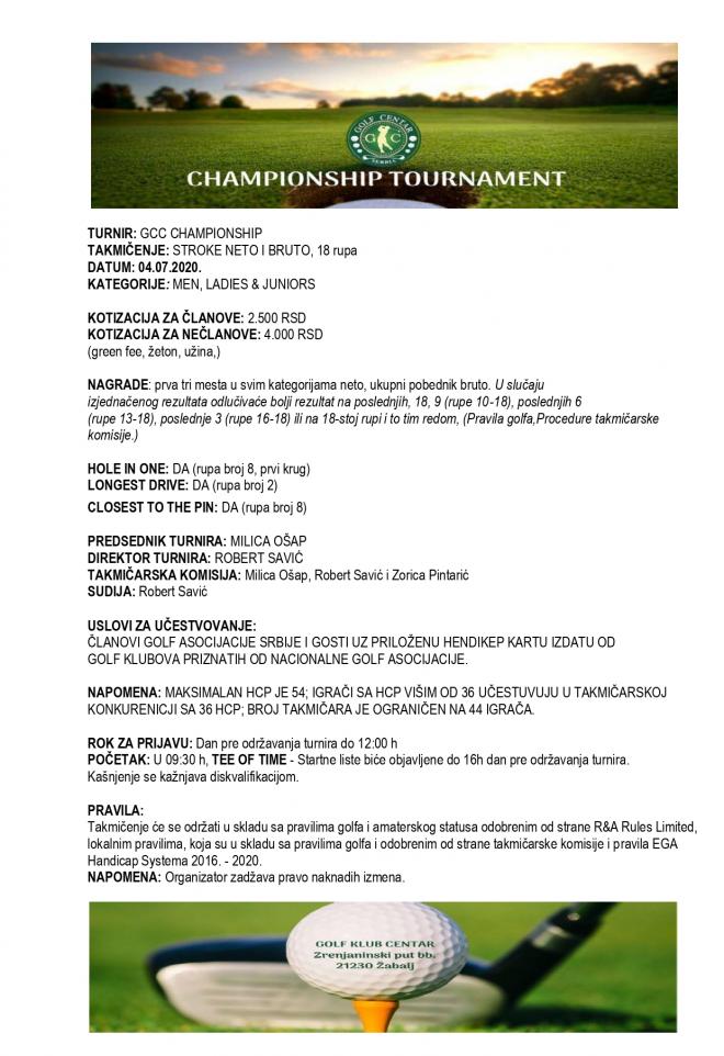 GCC Championship propozicija