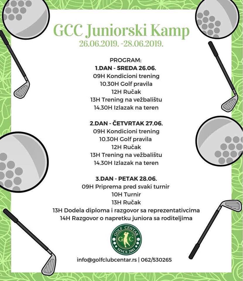 Juniorski golf kamp Golf kluba Centar
